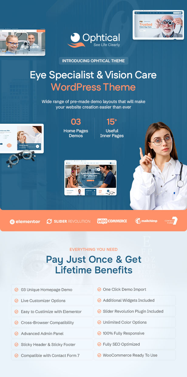 Ophtical - Eye Specialist & Vision Care WordPress Theme